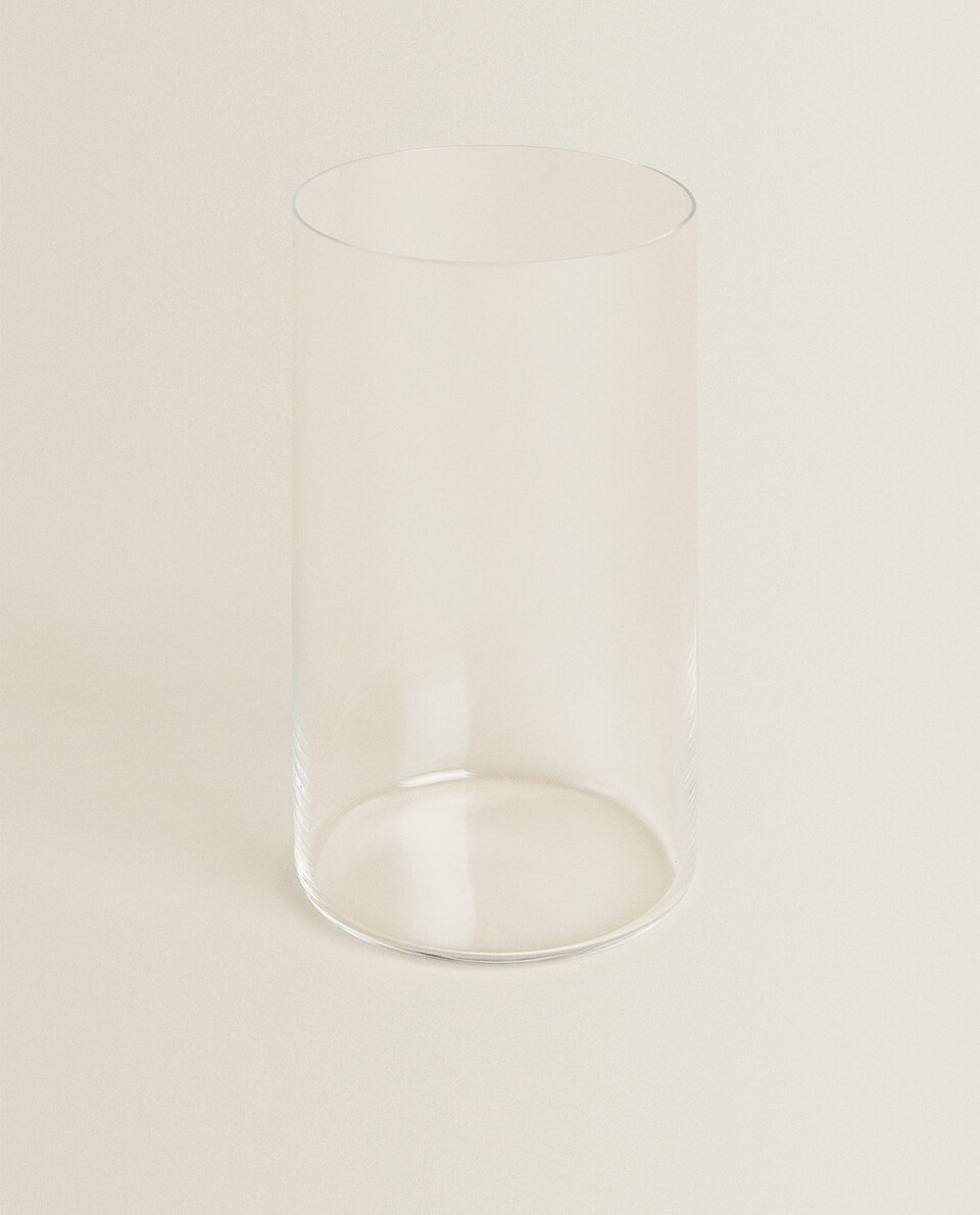 晶體玻璃直筒軟性飲料杯