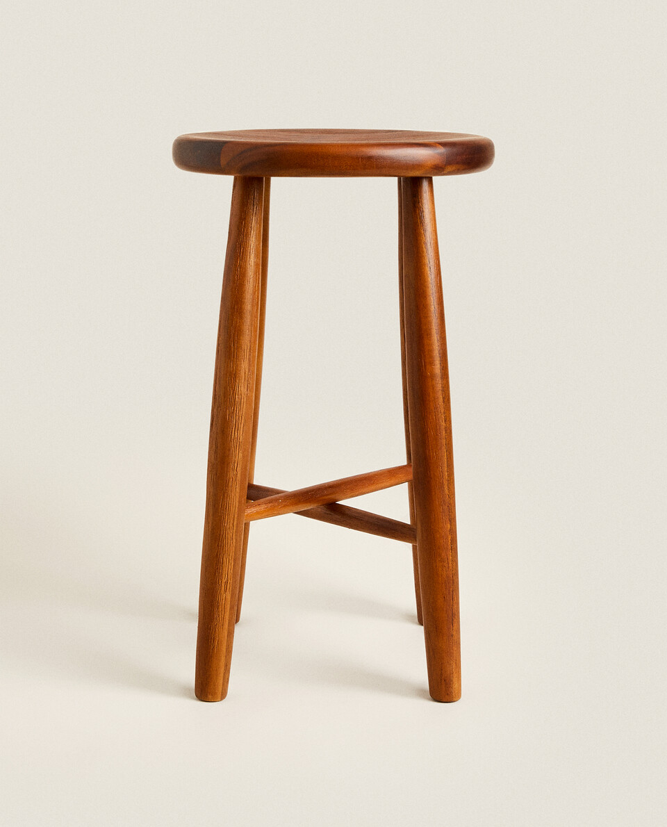 ACACIA WOOD STOOL Zara Home United States of America