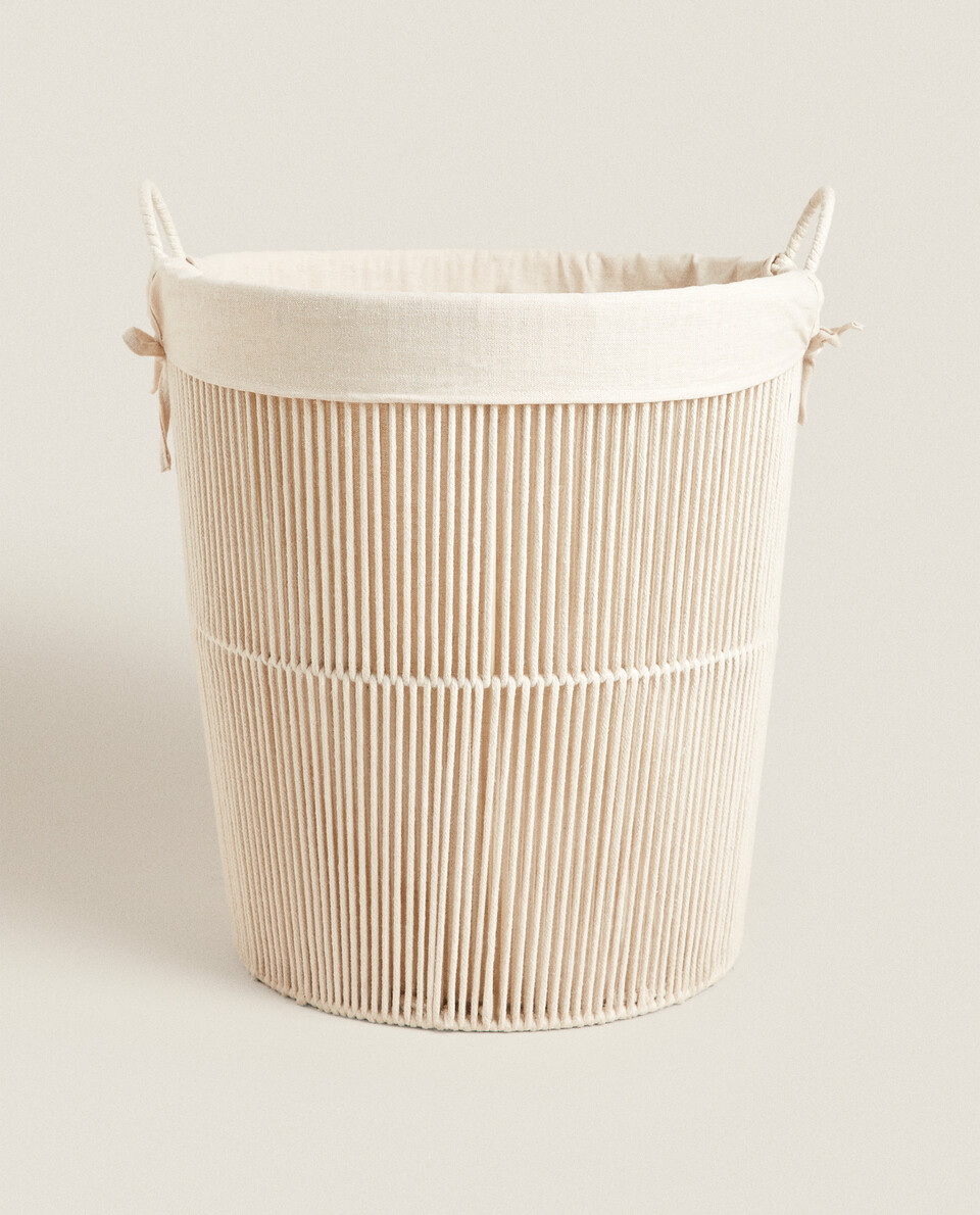 COTTON LAUNDRY BASKET Zara Home UAE ABU DHABI/AL AIN/RAS ALKHAIMAH‎
