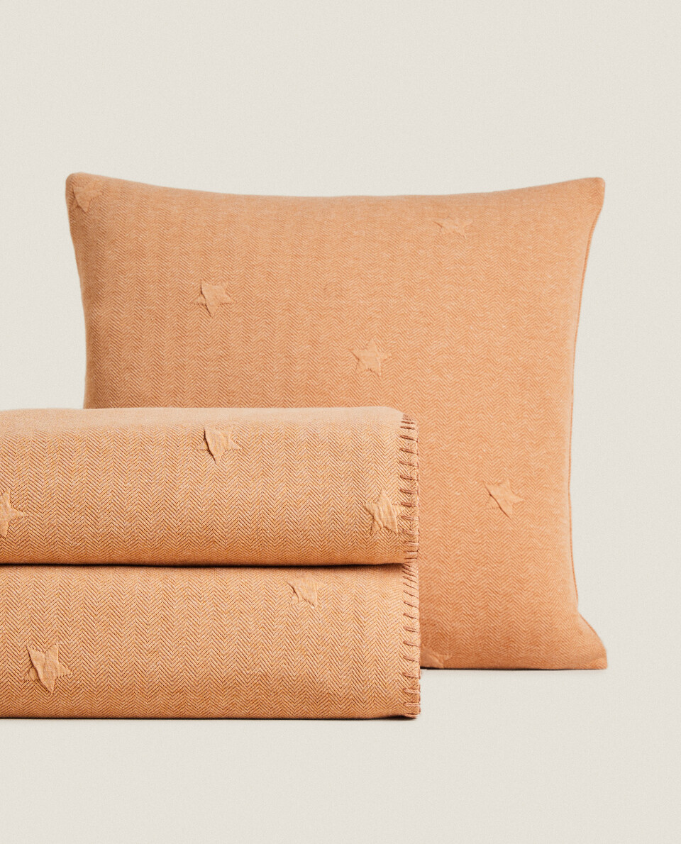 STAR JACQUARD FLEECE BEDSPREAD Zara Home United Kingdom