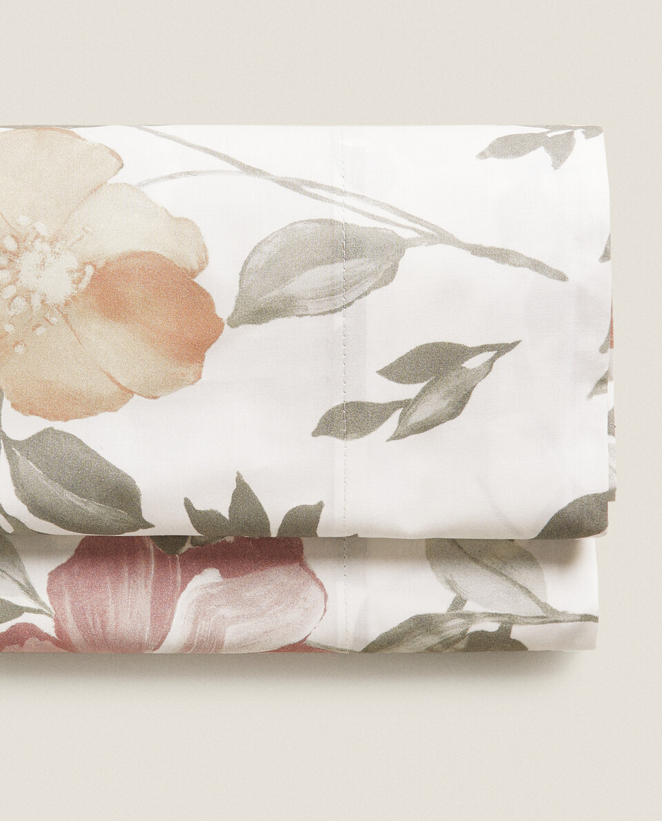 FLORAL PRINT FLAT SHEET Zara Home United States of America
