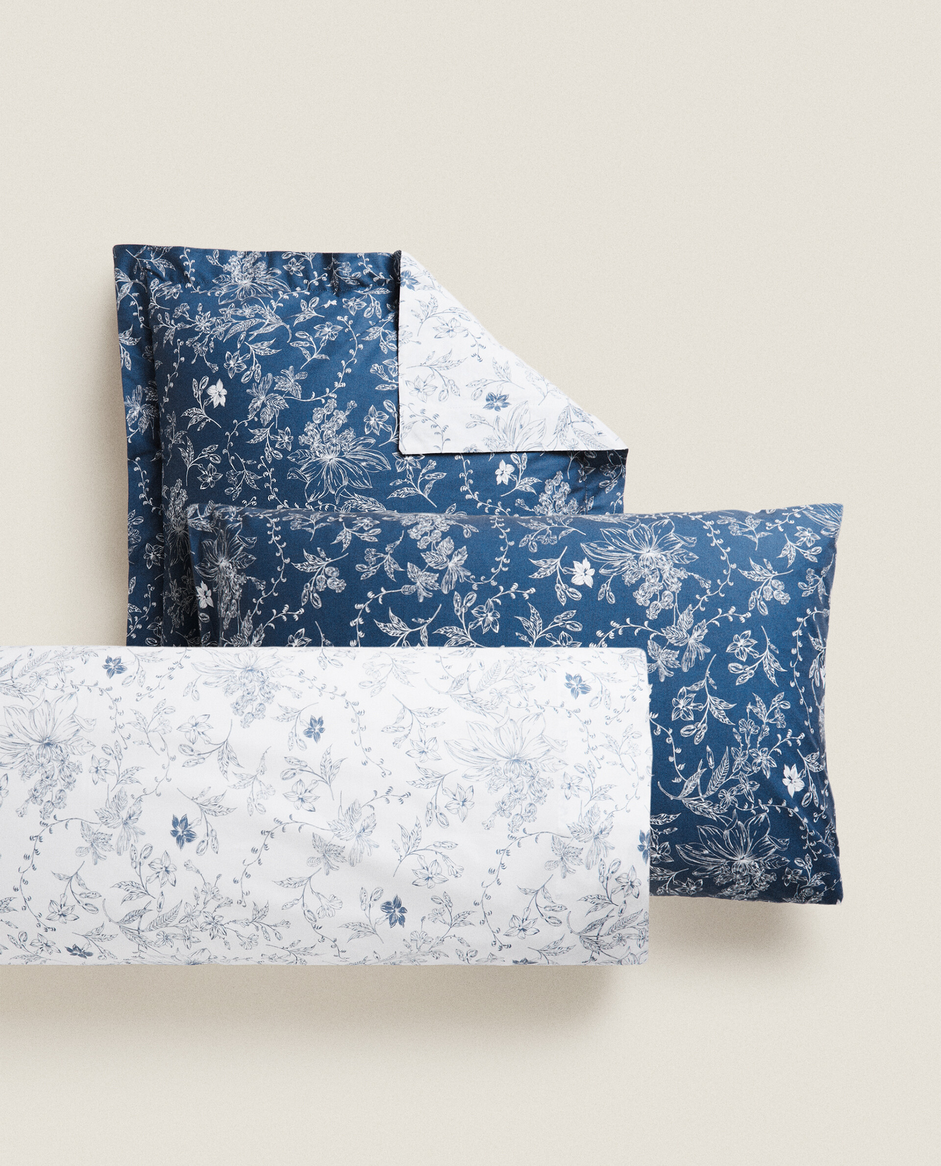 Blue hotsell floral pillowcases