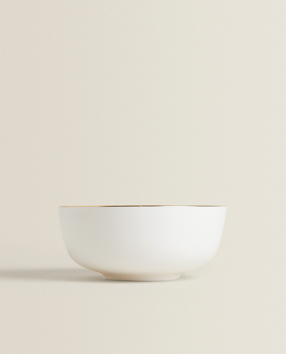 RIMMED BONE CHINA BOWL