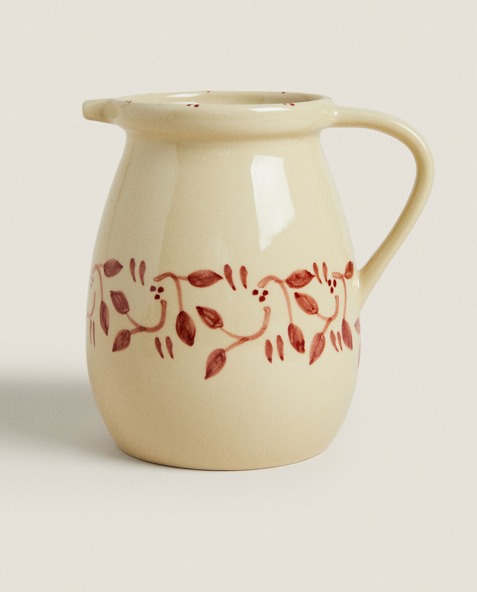 PAINTED CERAMIC CHRISTMAS JUG Zara Home Bahrain