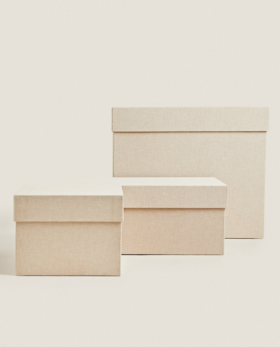 BOX WITH LINEN-EFFECT LINING