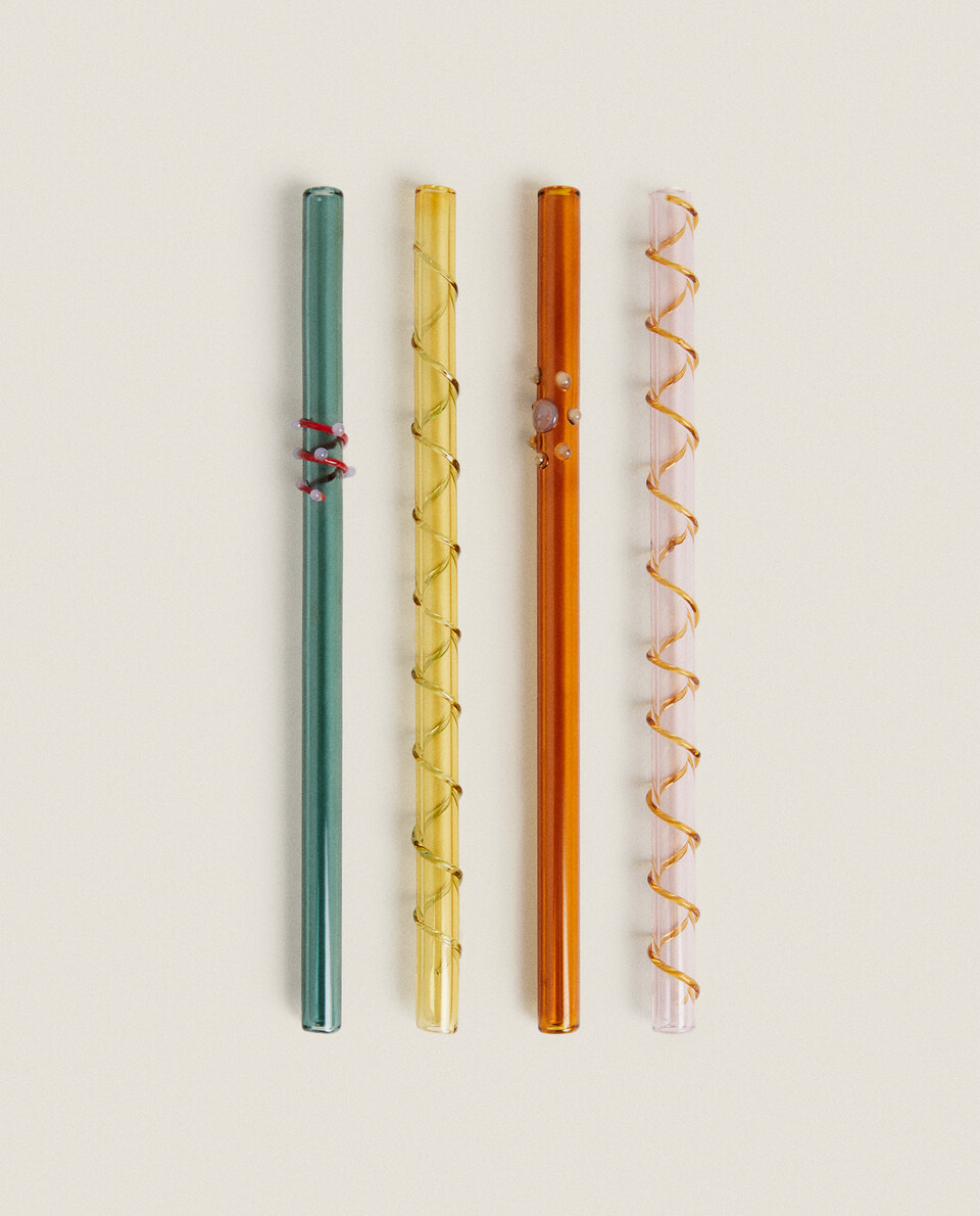SET OF BOROSILICATE GLASS STRAWS Zara Home Hong Kong Sar / 香港特別行政區