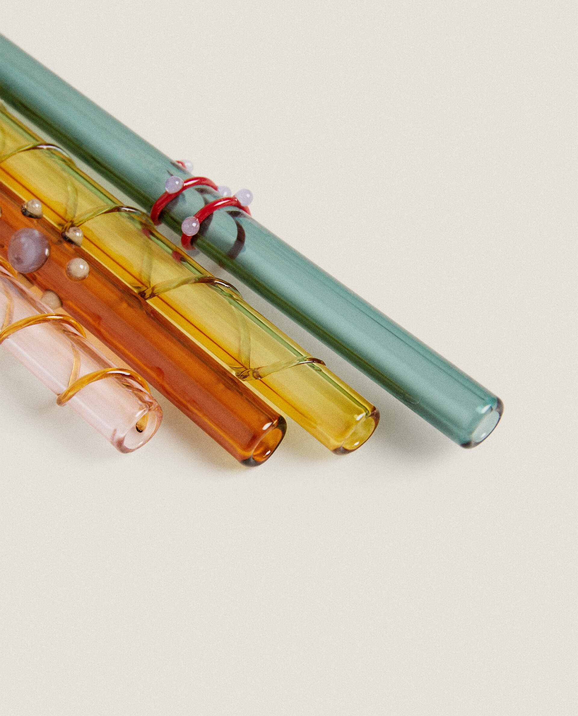 4 Tall Glass Bamboo Shaped Straws & Coconut Brush Reusable Straws Eco  Friendly Straws Colored Straws Green Borosilicate Glass 