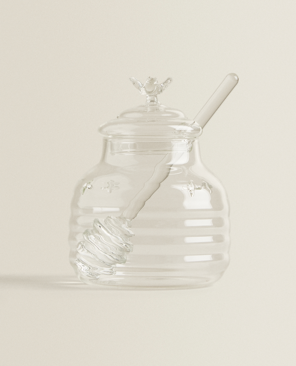BUMBLEBEE BOROSILICATE GLASS HONEY JAR