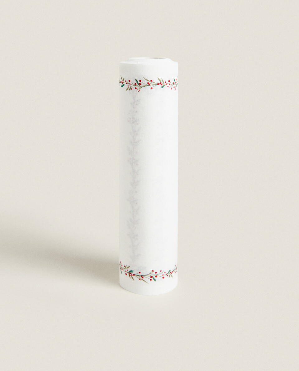 ROLL OF REUSABLE CHRISTMAS NAPKINS (PACK OF 20)