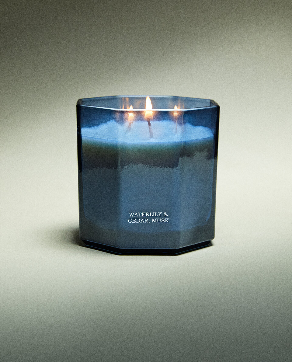 (500 G) WATER LILY & CEDAR MUSK SCENTED CANDLE - SCENTED CANDLES - SALE -  FRAGRANCES