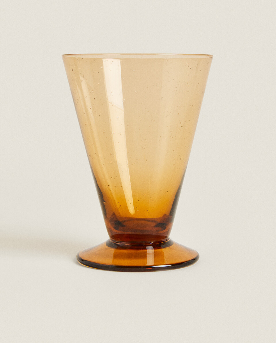 LARGE GLASS WITH BUBBLES GLASSWARE DINING SALE Zara Home Cyprus