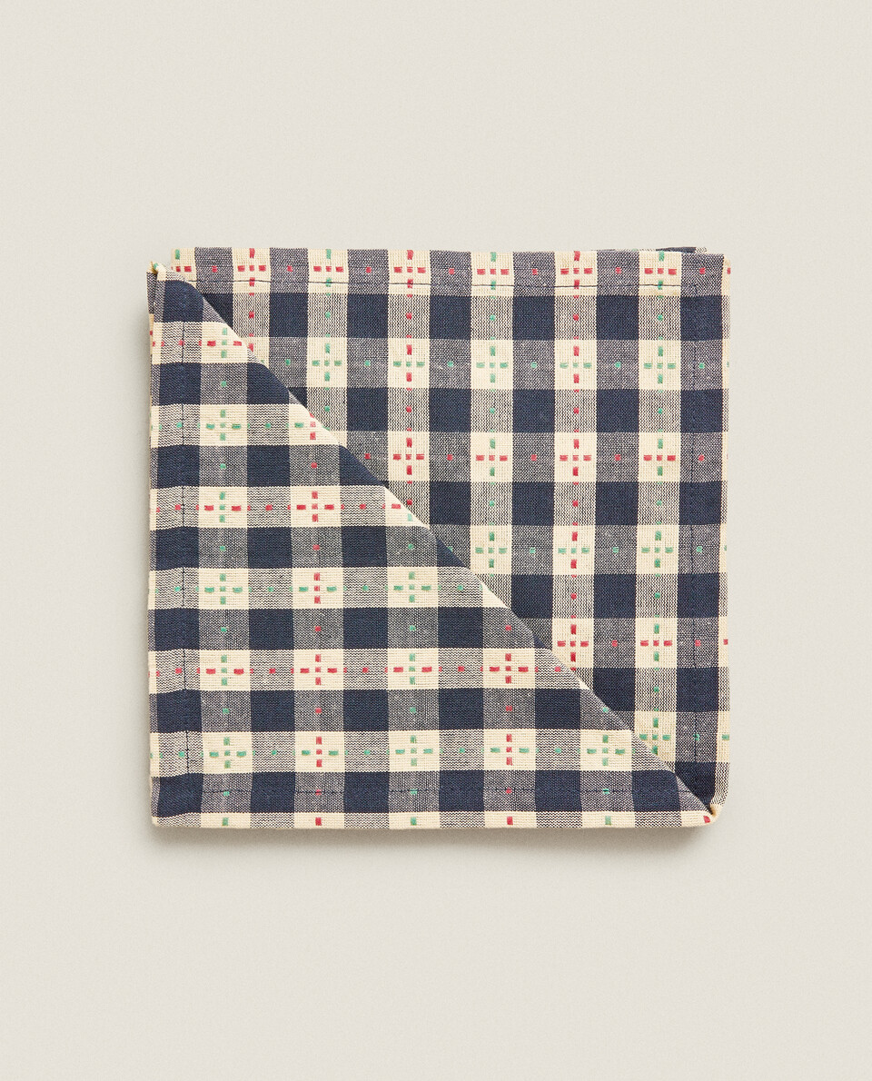 PACK OF CHECK CHRISTMAS NAPKINS (PACK OF 2)