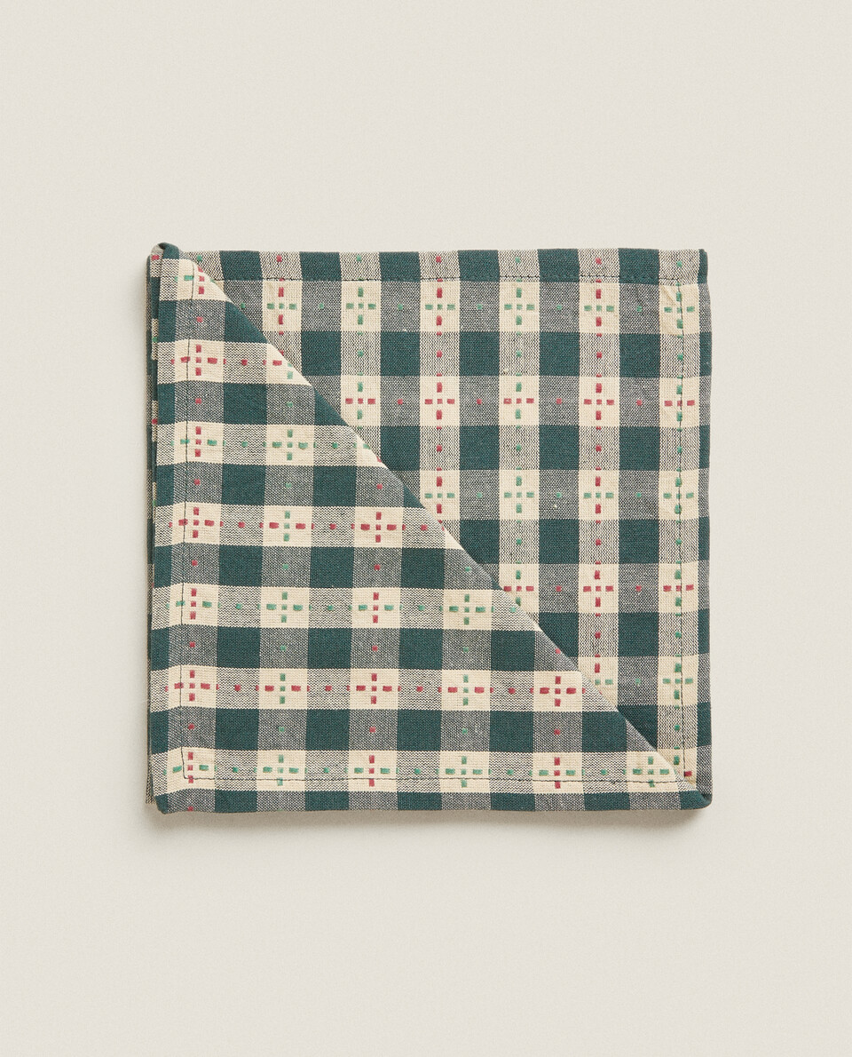 PACK OF PLAID CHRISTMAS NAPKINS (PACK OF 2)