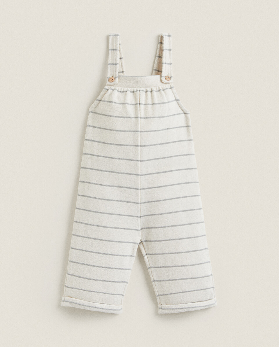 STRIPED DUNGAREES