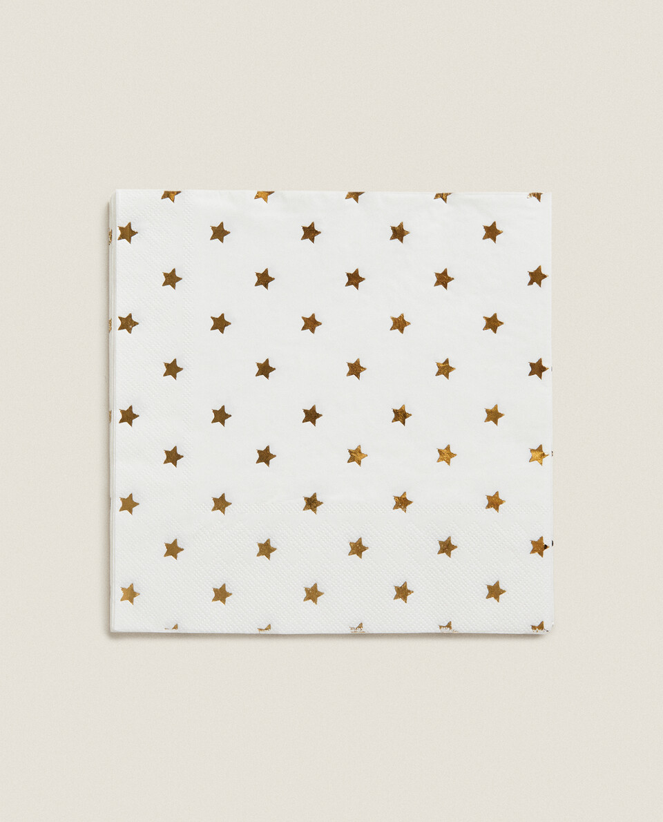 CHRISTMAS STAR PAPER NAPKINS (PACK OF 20)