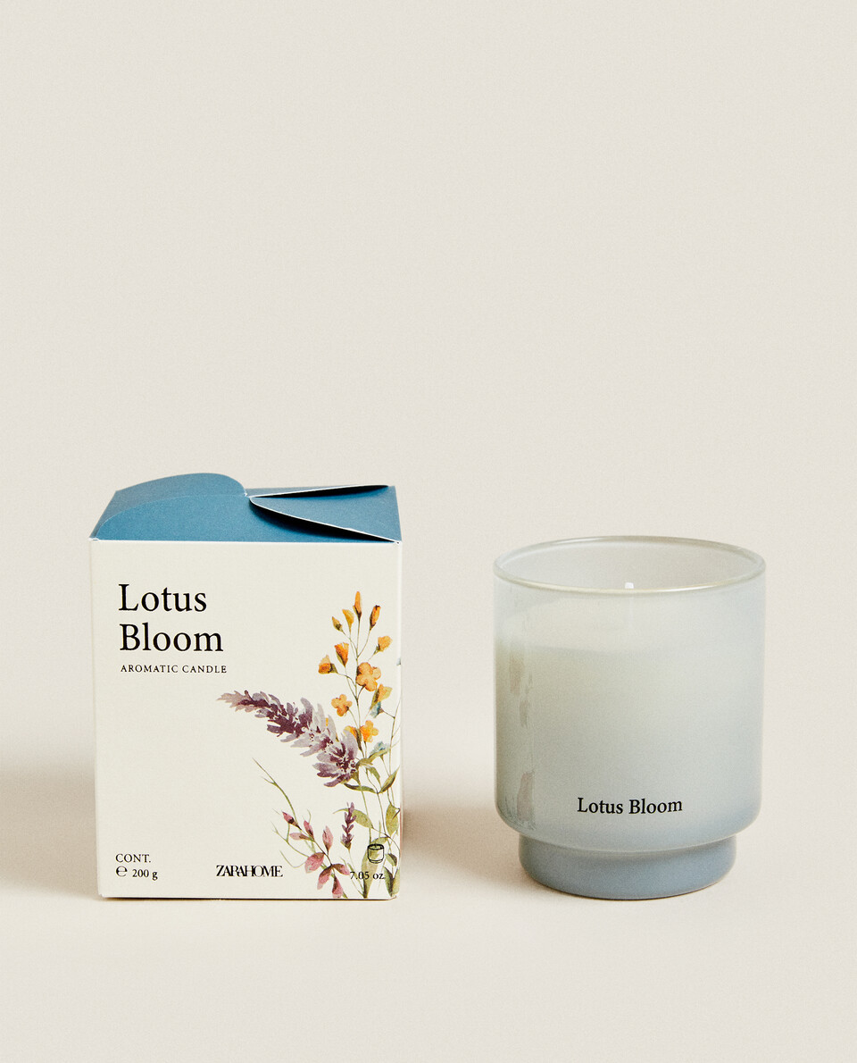 (200G) LOTUS BLOOM SCENTED CANDLE