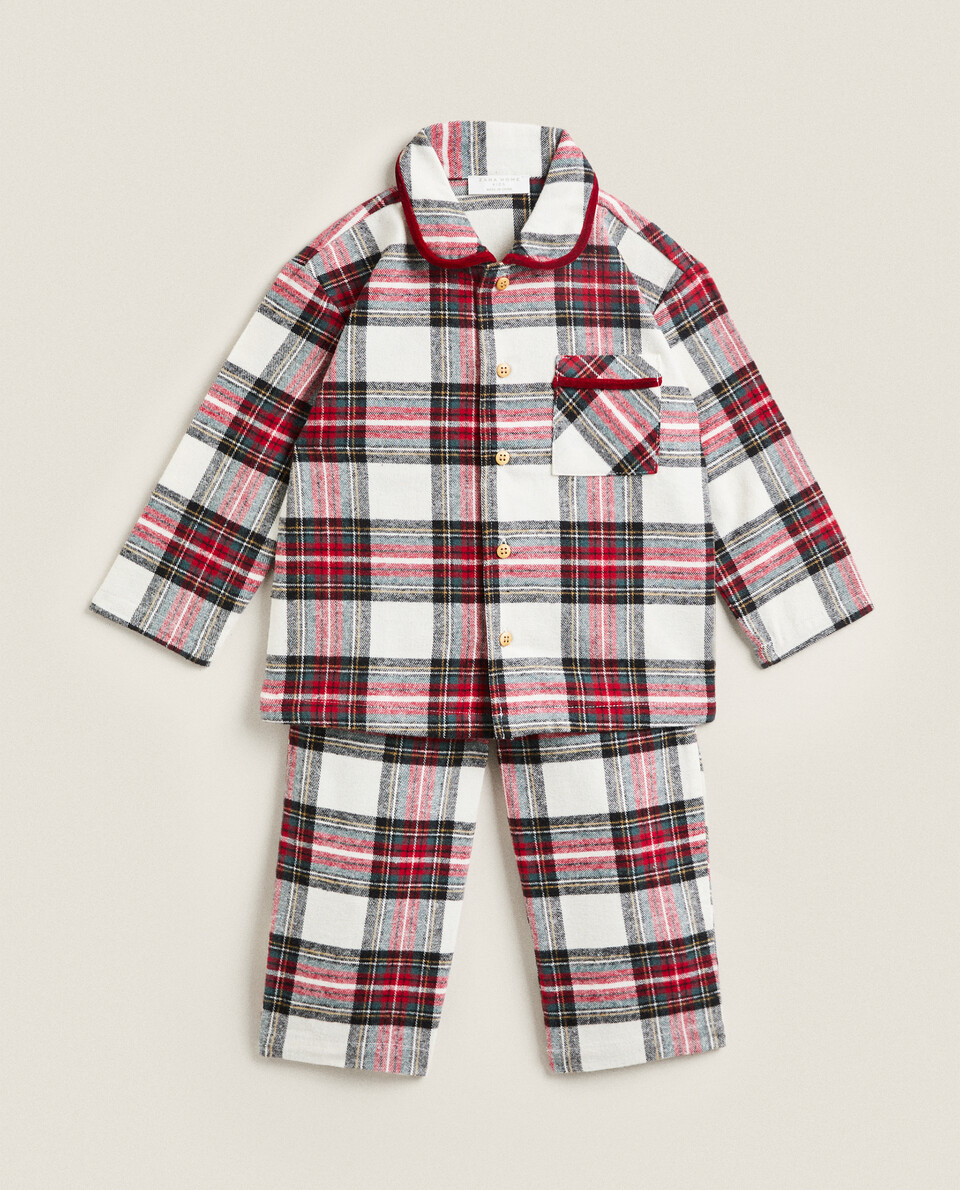 CHILDREN’S CHRISTMAS SET OF TARTAN PYJAMAS Zara Home Monaco