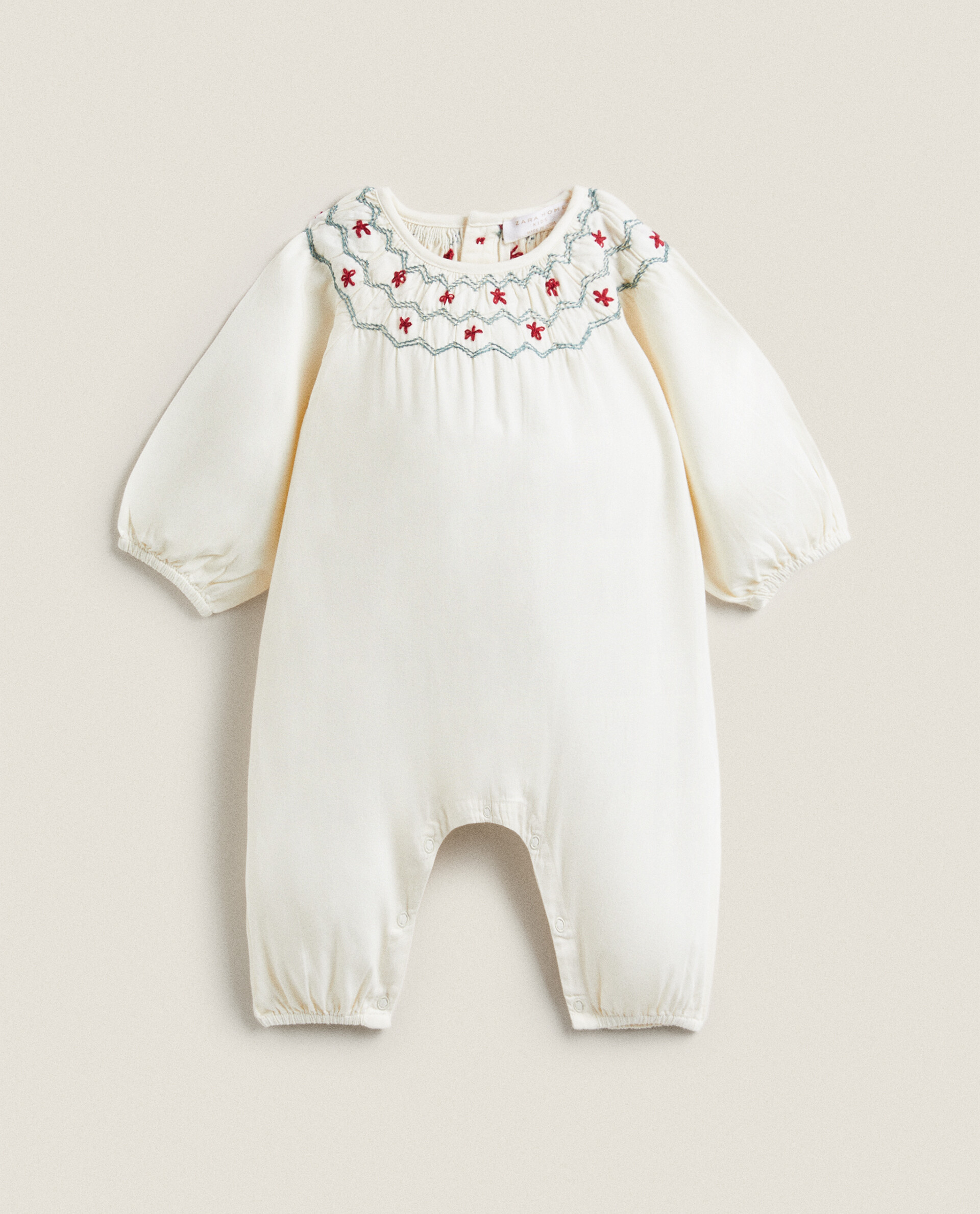 Embroidered sales romper baby