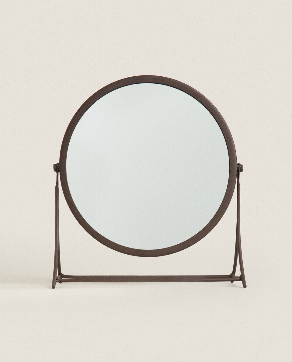 MIRROR WITH BLACK STRUCTURE