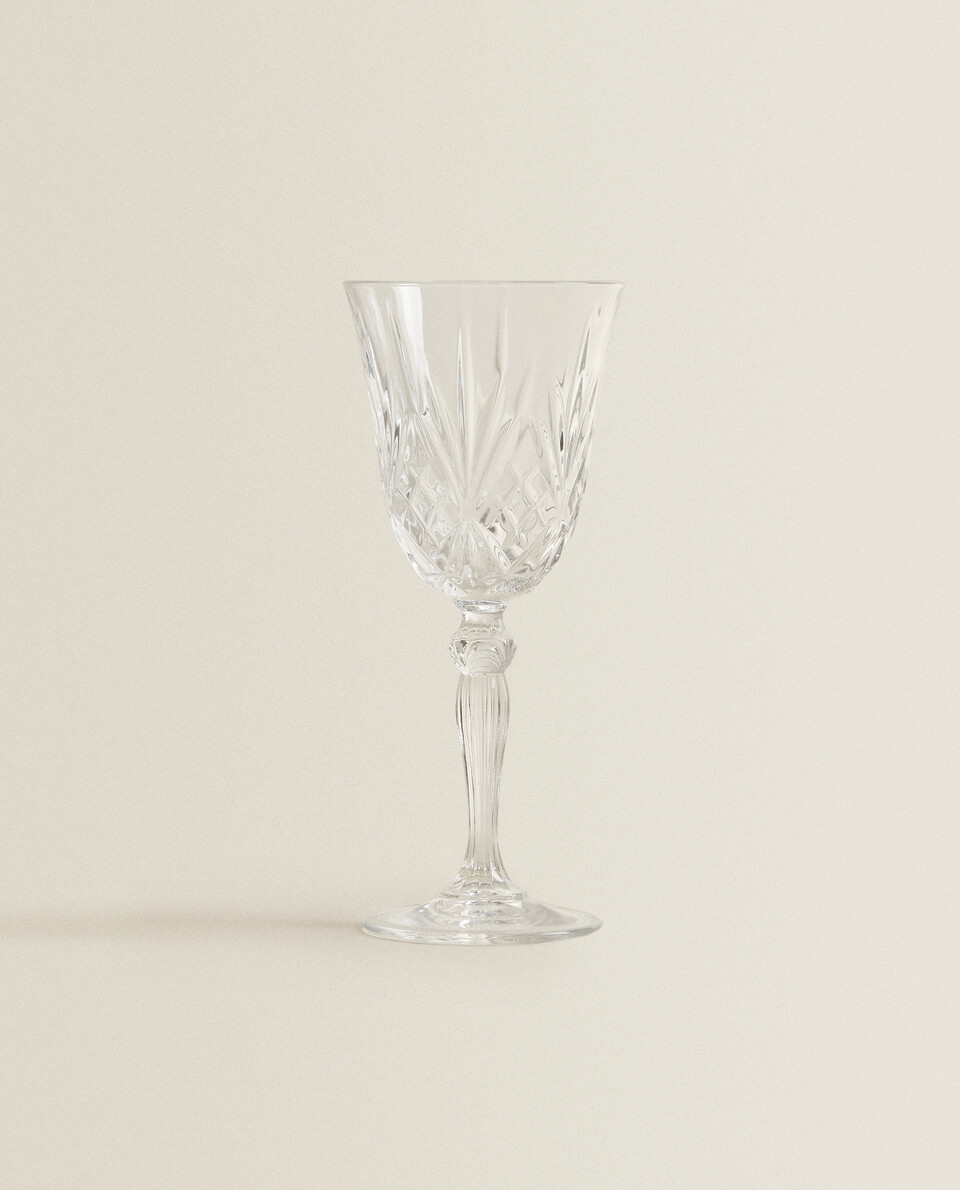 雕刻晶體玻璃葡萄酒杯