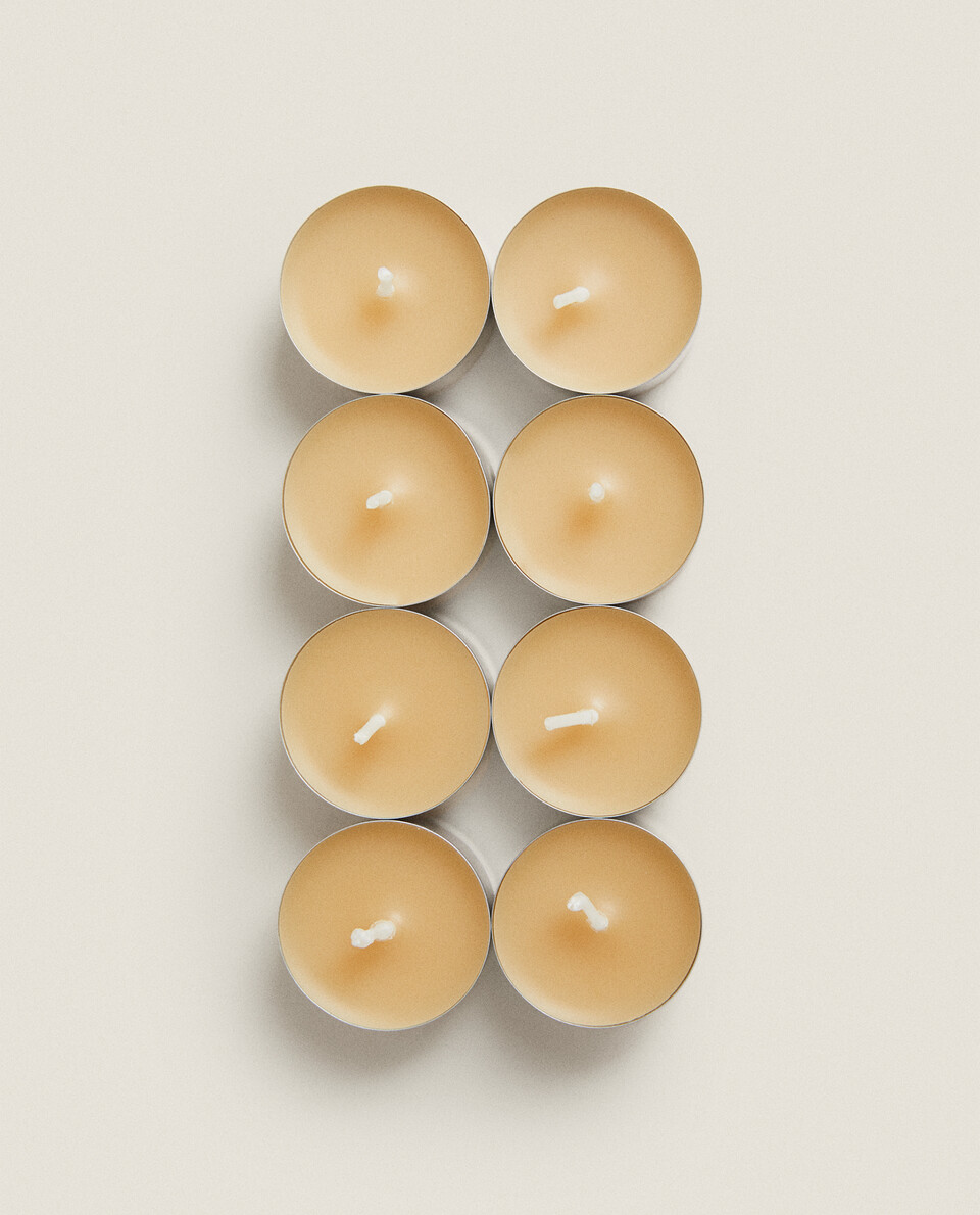 PACK OF SALTED CARAMEL SCENTED TEALIGHTS (PACK OF 8)