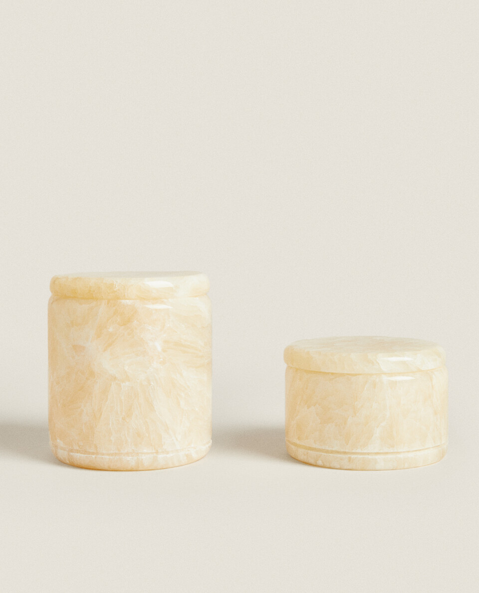 MARBLE JAR WITH LID