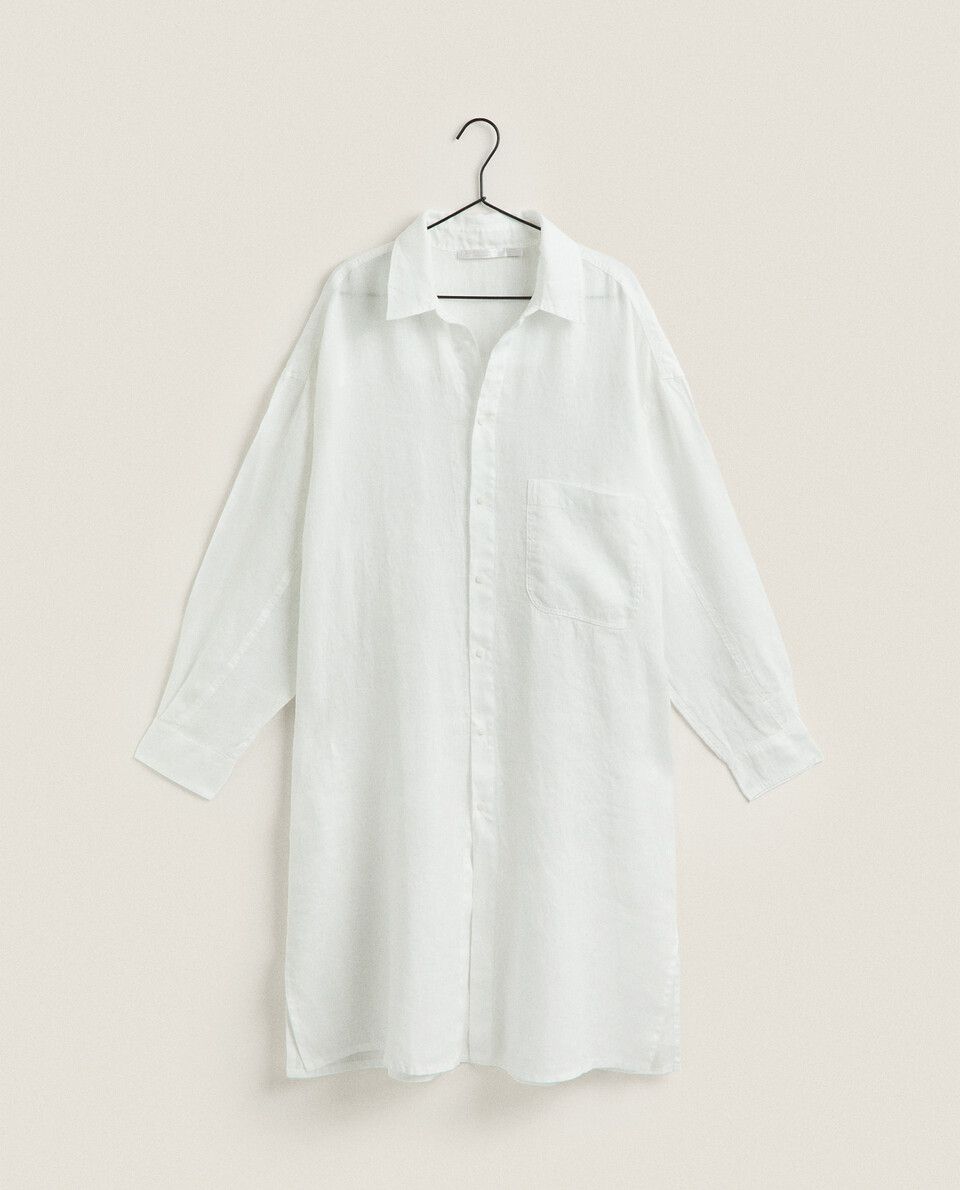 LINEN SHIRT DRESS