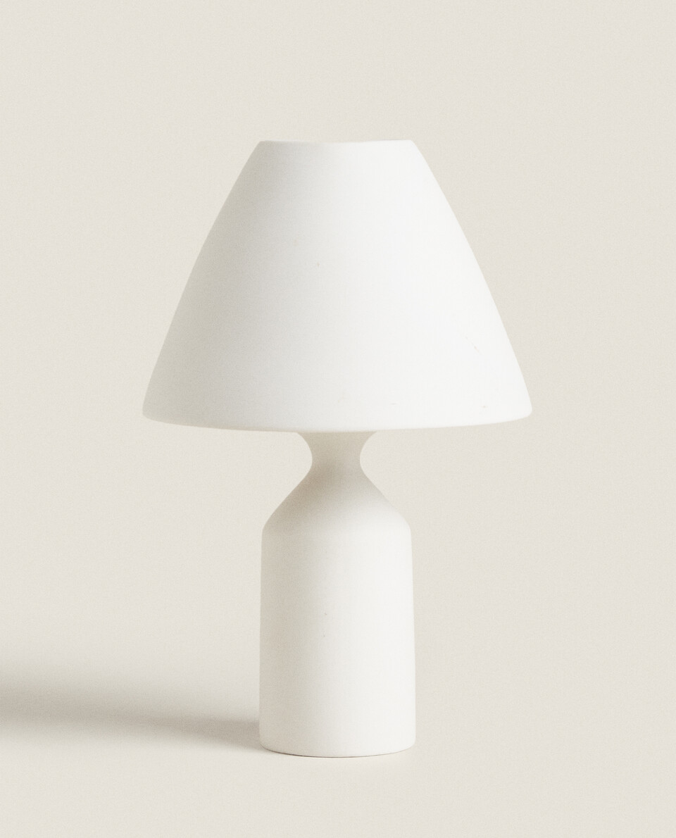 LAMP WITH A CERAMIC BASE AND LAMPSHADE Zara Home United Kingdom