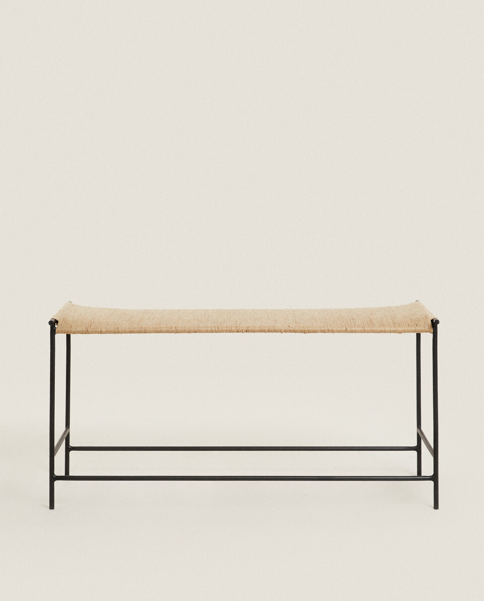 JUTE METAL BENCH COLLECTION NEW IN Zara Home United Kingdom
