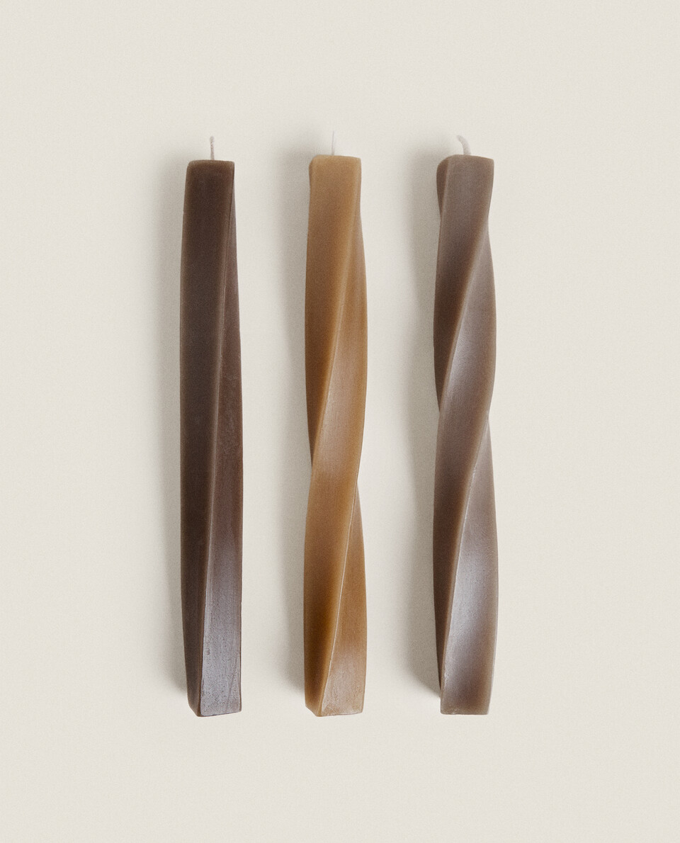 SPIRAL CANDLE (PACK OF 3) Zara Home United States of America