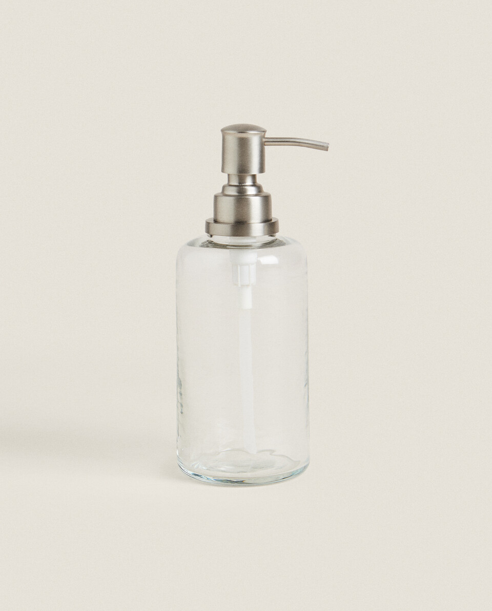 موزع صابون زجاجي شفاف