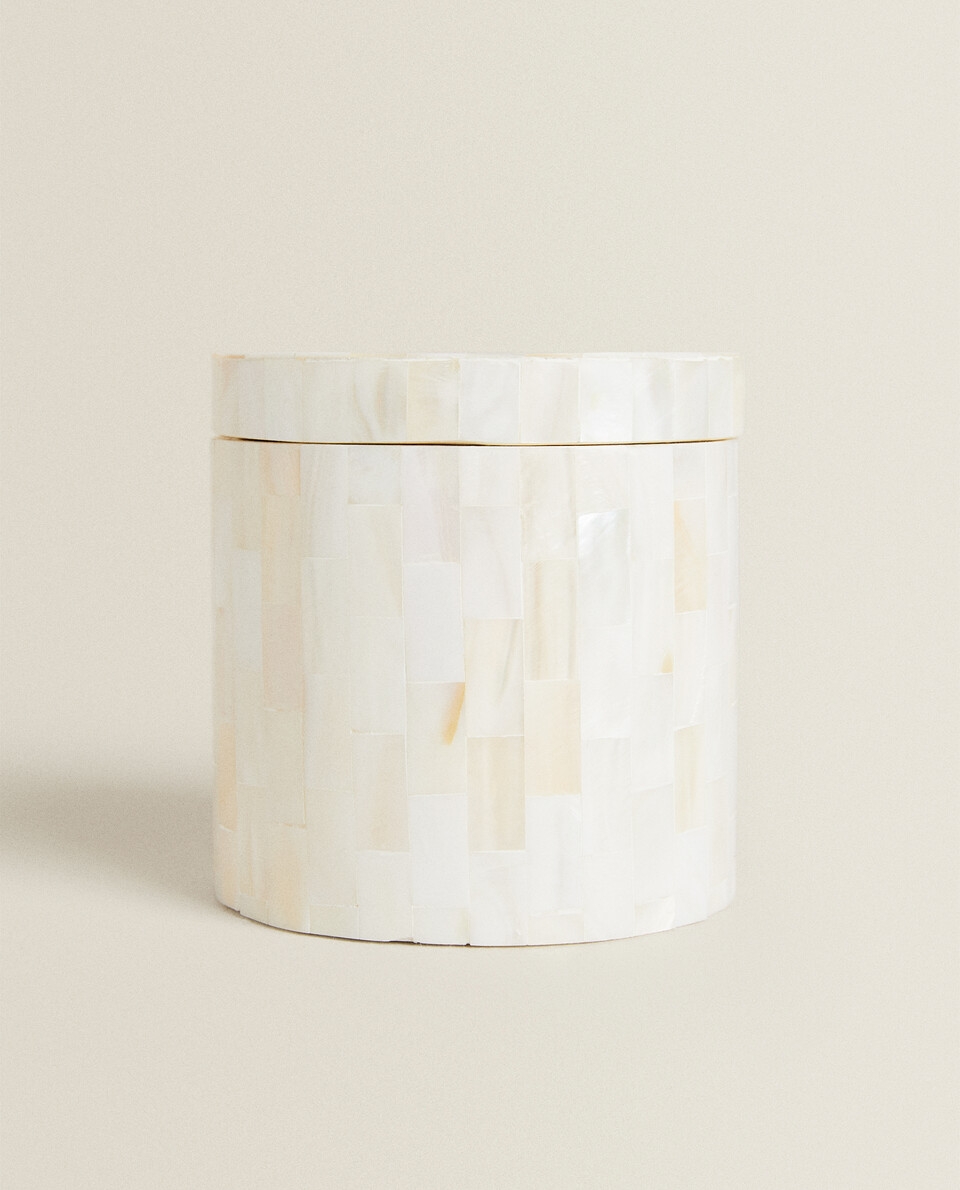 SMALL MOTHER-OF-PEARL JAR
