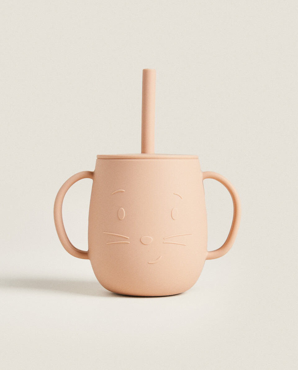 MOUSE SILICONE TUMBLER WITH STRAW