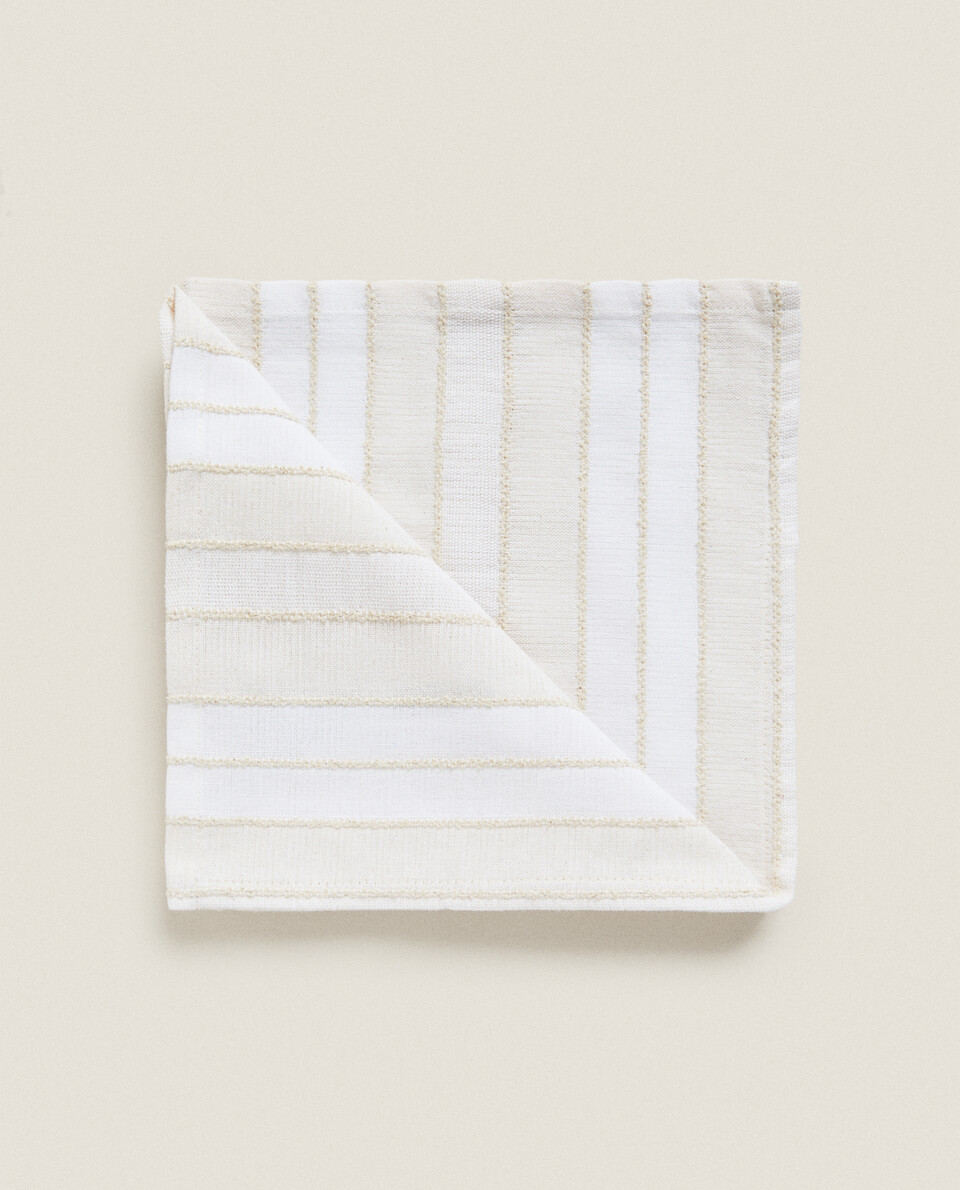 DYED THREAD STRIPED NAPKINS (PACK OF 2)