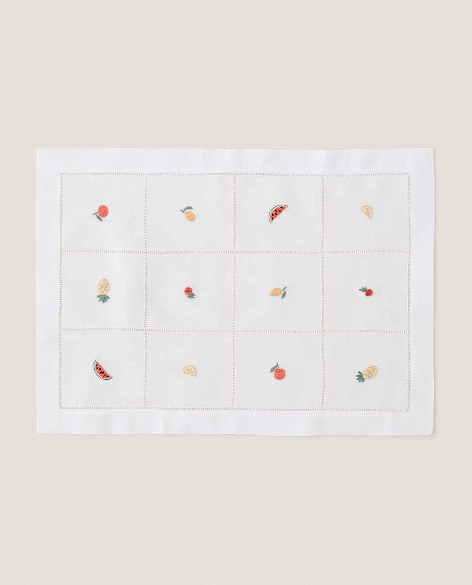 EMBROIDERED FRUIT PLACEMAT Zara Home UAE ABU DHABI/AL AIN/RAS AL