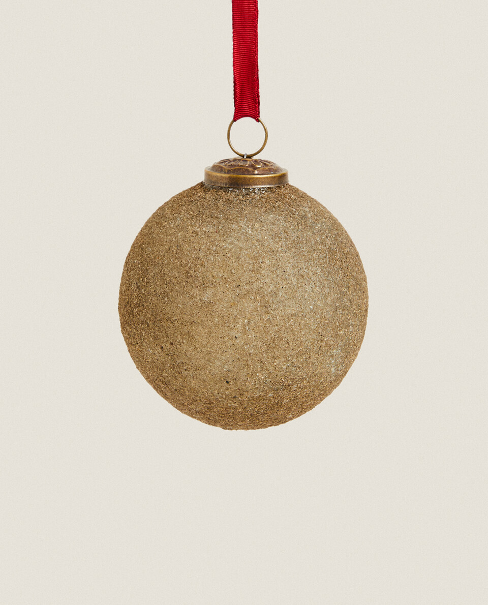 TEXTURED CHRISTMAS BAUBLE DECORATION