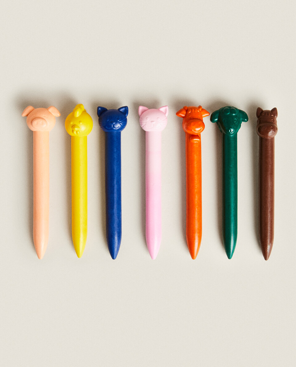 動物造型彩色蠟筆