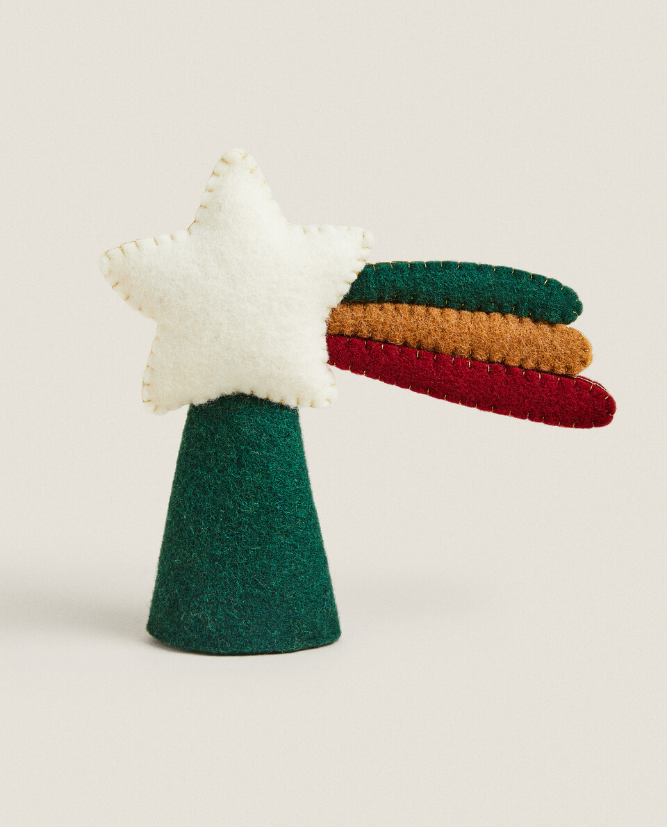 FELT STAR CHRISTMAS TREE TOPPER Zara Home Lebanon
