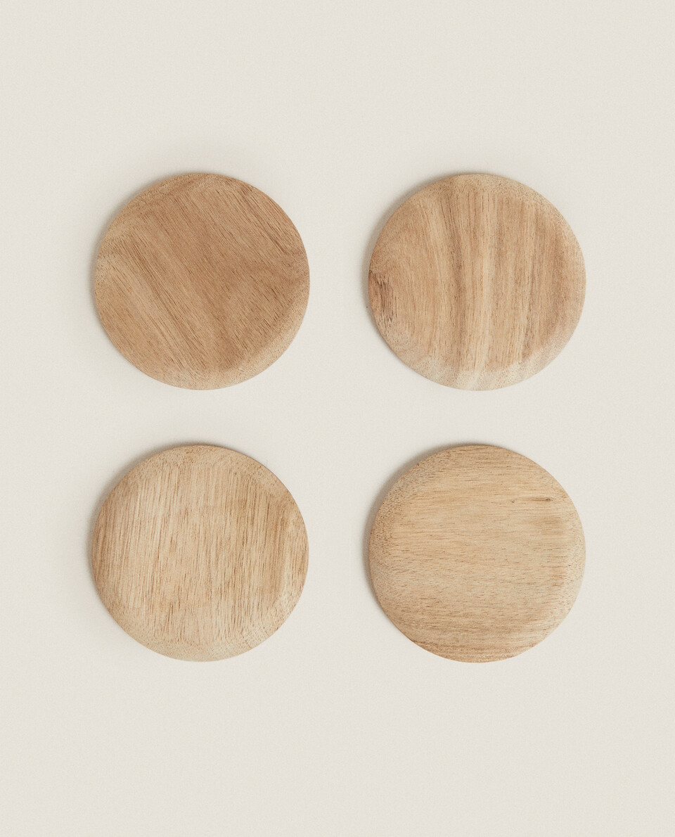 WOODEN COASTERS (PACK OF 4)