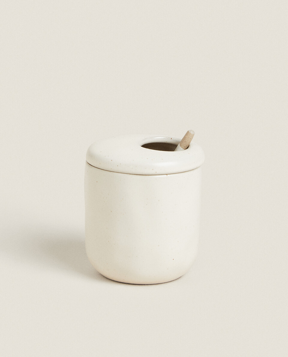 TEXTURED SUGAR BOWL WITH LID