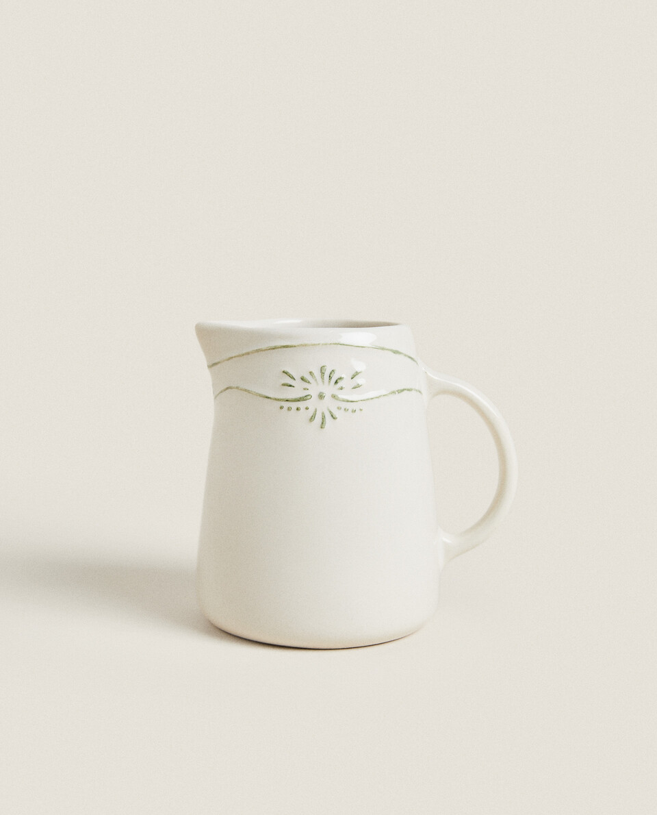 EARTHENWARE MILK JUG WITH RAISED CHRISTMAS DESIGN Zara Home Hong Kong