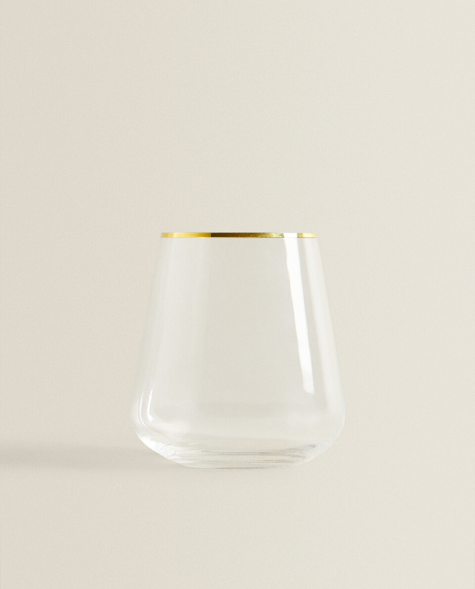 BOHEMIA CRYSTAL 金色邊緣裝飾晶質玻璃杯