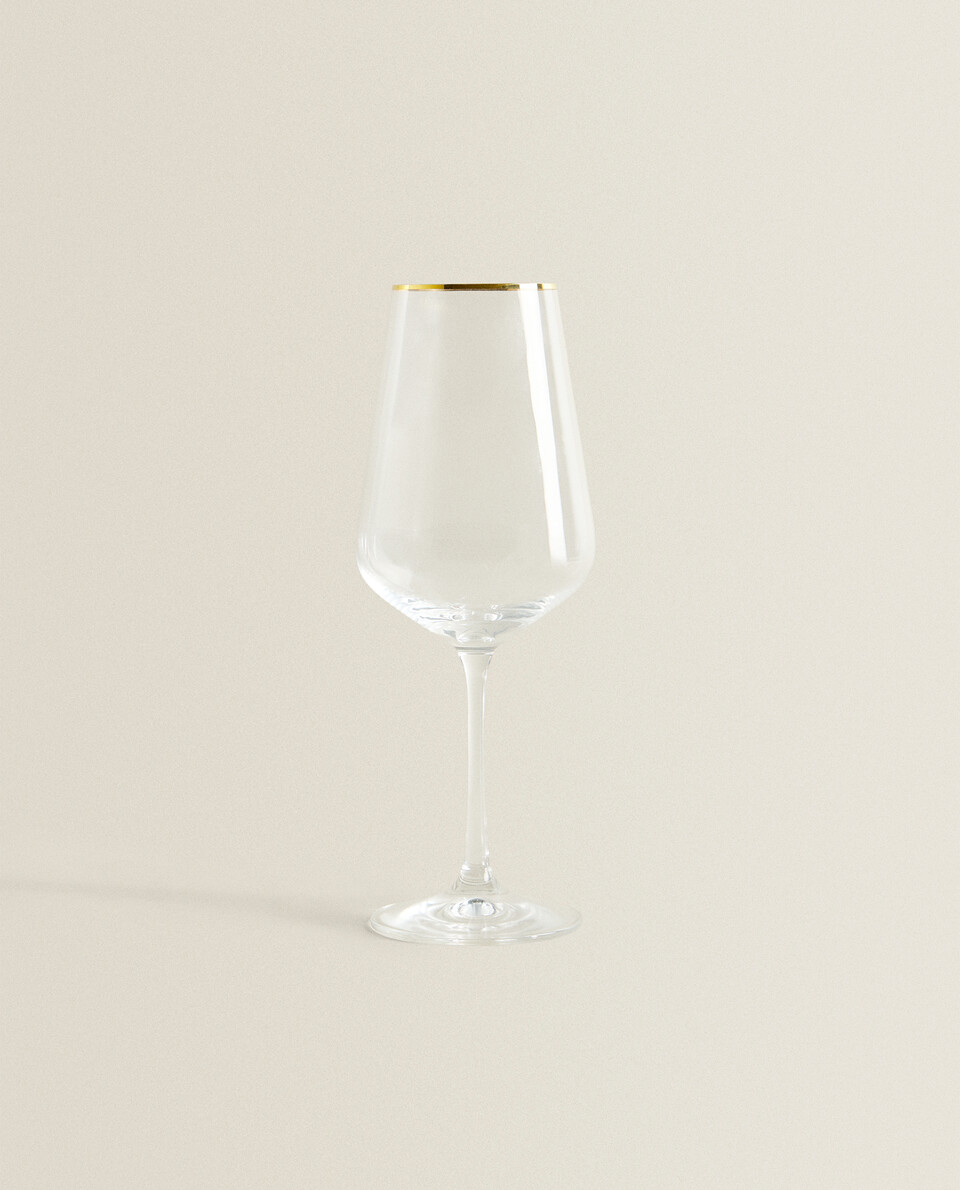 BOHEMIA CRYSTAL 金色邊緣裝飾晶質玻璃杯