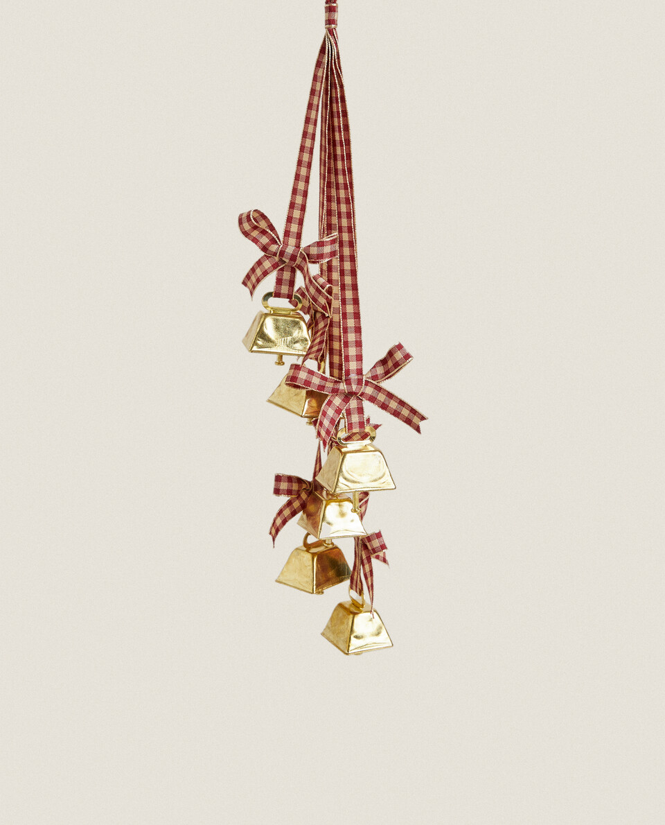 DECORATIVE TARTAN BELLS GARLAND Zara Home United Kingdom decorative-tartan-bells-garland-zara-home-united-kingdom