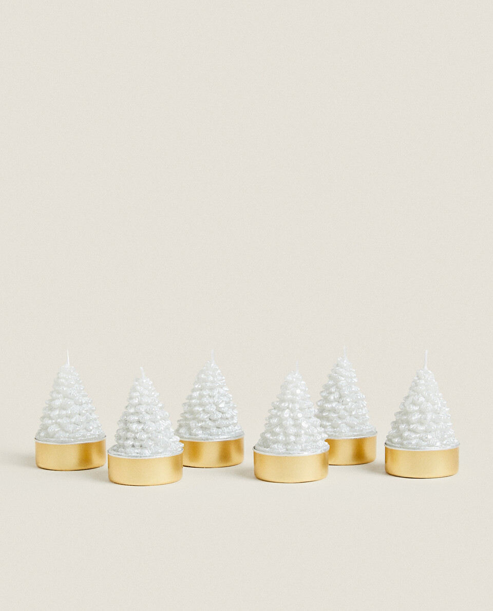 PACK OF CHRISTMAS TREE CANDLES (PACK OF 6)