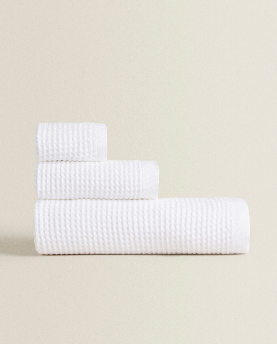 方格紋棉質毛巾