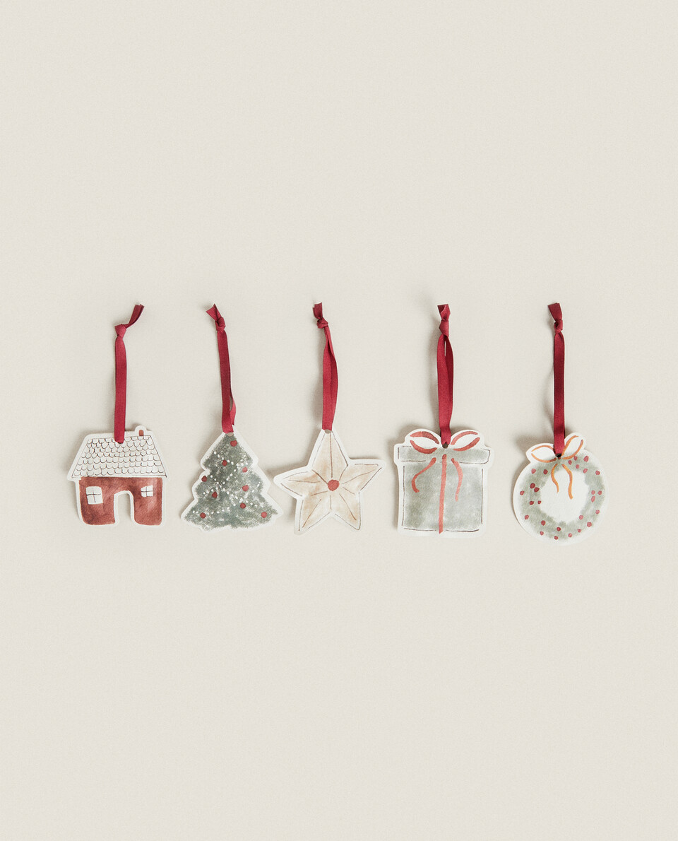 PACK OF CHILDREN’S CHRISTMAS FIGURE TAGS (PACK OF 5)