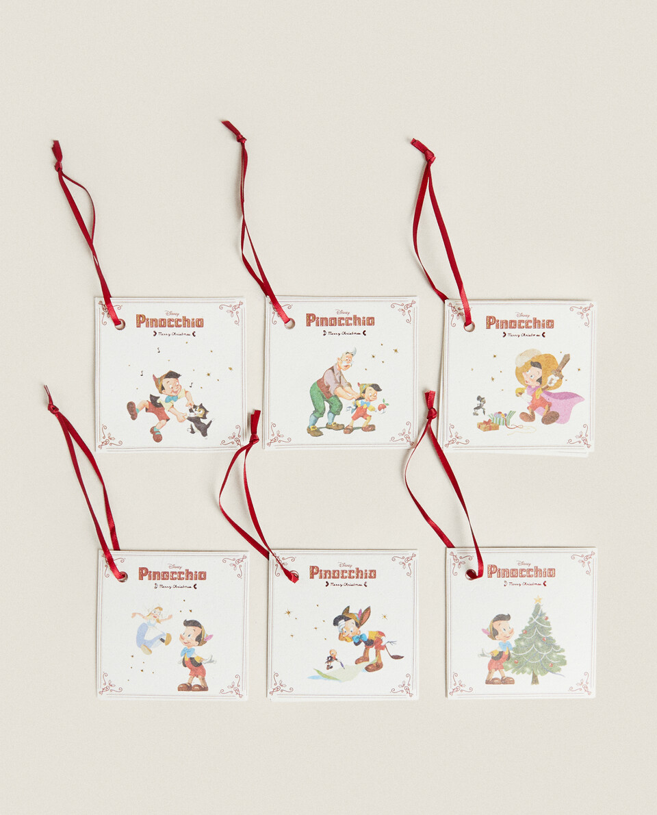 PACK OF CHILDREN’S PINOCCHIO © DISNEY CHRISTMAS GIFT TAG SET (PACK OF 6)