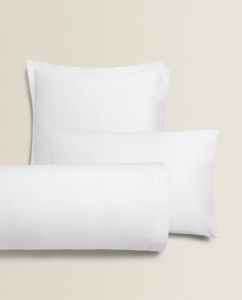(300-THREAD-COUNT) SATEEN PILLOWCASE WITH TRIM