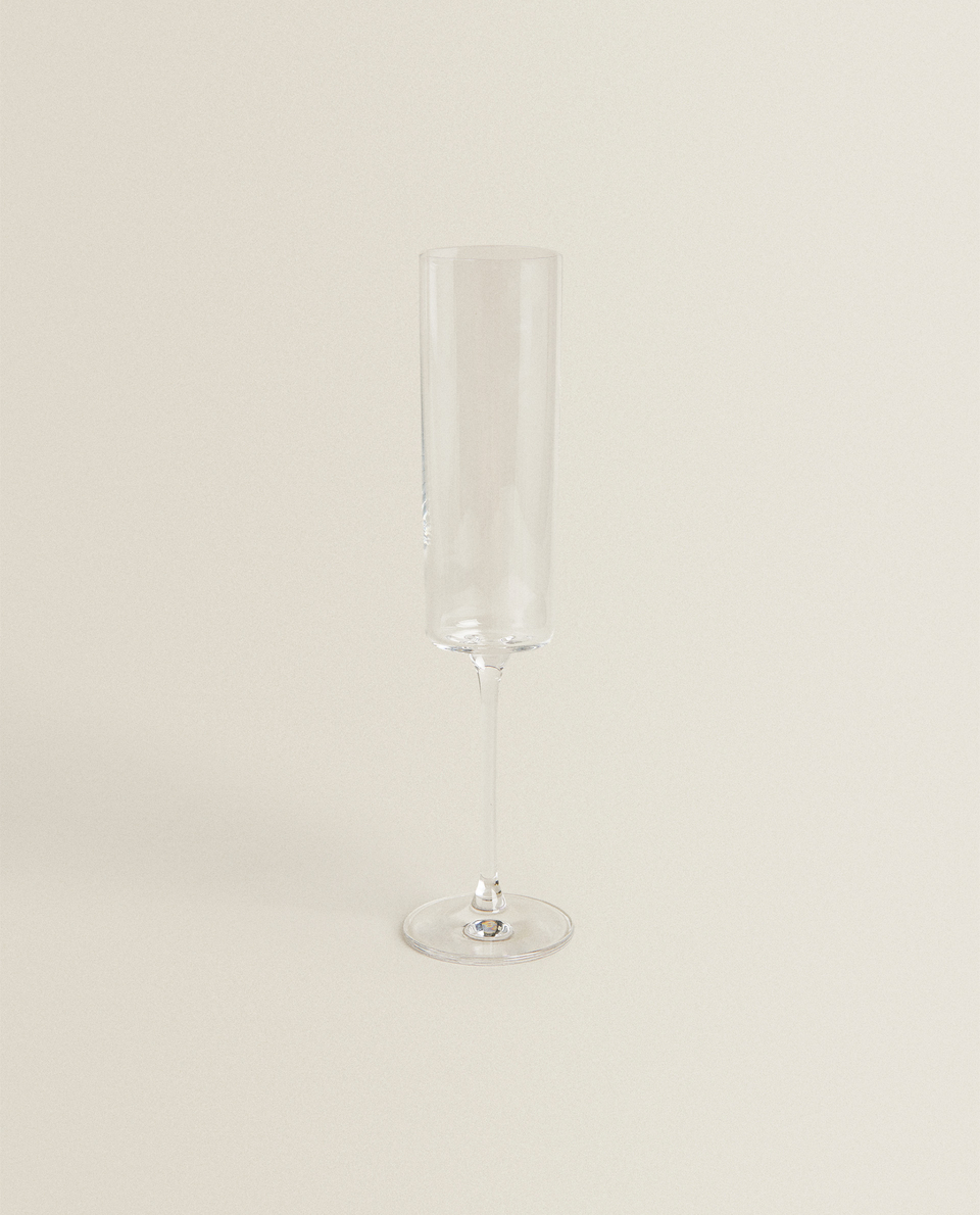 STRAIGHT CRYSTALLINE SPARKLING WINE FLUTE Zara Home Taiwan, China / 中国台湾